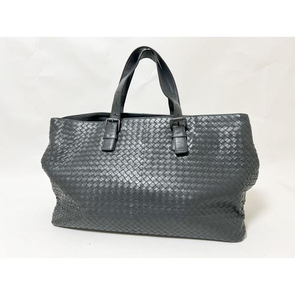 BOTTEGA VENETA ボッテガ ヴェネタ イントレチャート レザー ラージ トートバッグ グ...