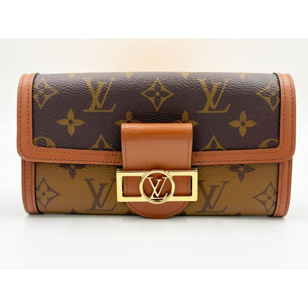 LOUIS VUITTON ルイヴィトン モノグラム リバース ポルトフォイユ・サラ ドーフィーヌ ...