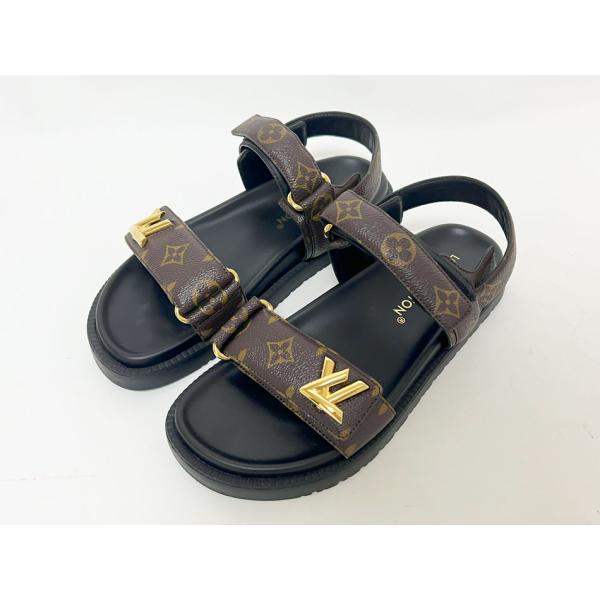 LOUIS VUITTON ルイヴィトン LV サンセット・ライン サンダル レディース モノグラム...