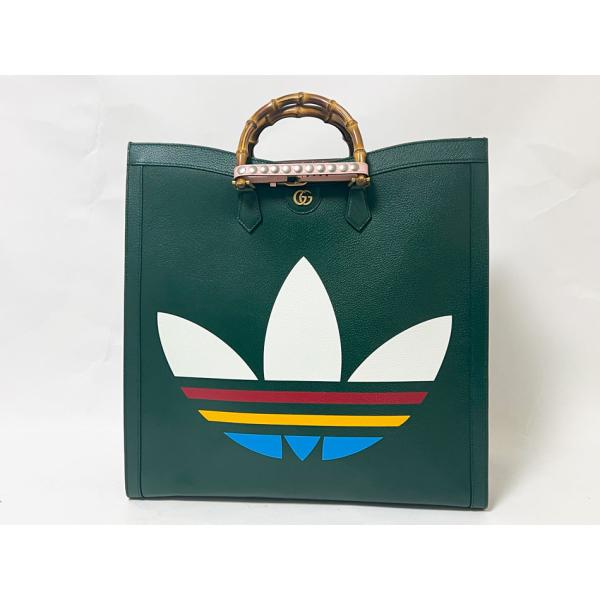GUCCI adidas グッチ アディダス ダイアナ ラージ トートバッグ ショルダーバッグ バン...