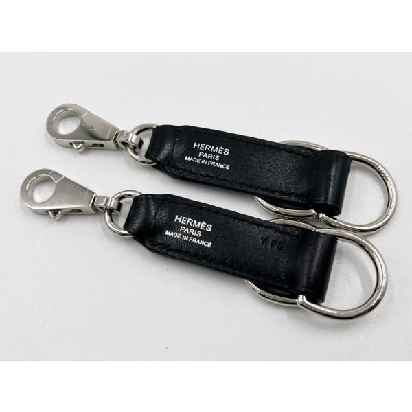 HERMES エルメス アタッシュ ソワ バッグストラップ バッグアクセサリー シルバー金具 ブラッ...
