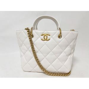 CHANEL シャネル マトラッセ スモール トートバッグ ショルダーバッグ 2WAY ホワイト 023 2024AW AS4188 B13605 10601