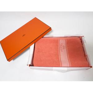 HERMES エルメス ビーチタオル バスタオル YACHIN ヨッティング コットン オレンジ 未使用品