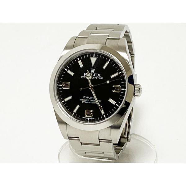 ROLEX ロレックス エクスプローラー1 メンズウォッチ 自動巻き AT ステンレス ブラック文字...