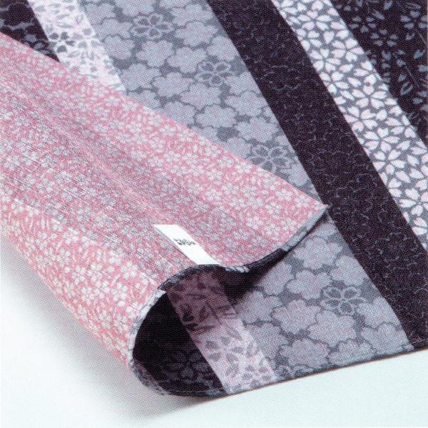 町家格子両面ふろしき「黒×ピンク」二巾（菓子折、ワイン包みに）y028-030021