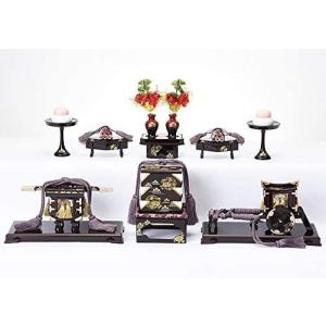 アウトレット品 雛人形三月屏風 屏風のみ 11号 御所車 螺鈿 黒塗 三曲