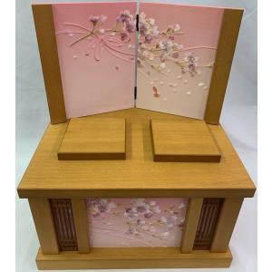 雛人形 飾り棚&収納箱 屏風 45cm収納箱 屏風 栓木親王台付き S23-36 雛祭り ひな祭り 雛人形 道具