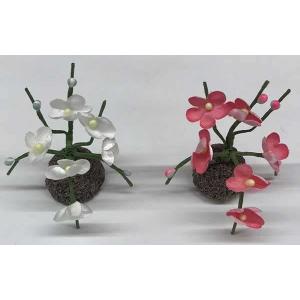 雛人形 道具 3段用 飾台幅75cm 木製25号6品揃道具 溜塗雪牡丹桜 雛人形