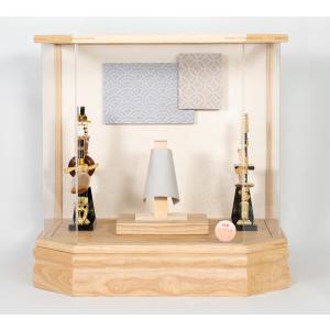 白木収納セット 三曲屏風(緑) F830 飾り台＆屏風のみ 五月人形 兜飾り