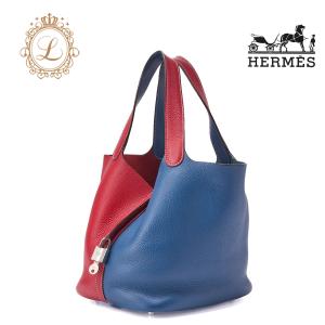 HERMES エルメス ピコタンロックMM バイカラー ハンドバッグ トリヨンクレマンス ルージュカザック×コルヴェール Rouge