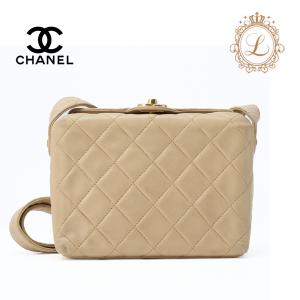 広尾店】 美品 シャネル CHANEL パイル地 ショルダーバッグ ベージュ