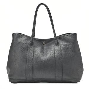 HERMES エルメス 　ガーデンパーティPM 　トートバッグ 　ネゴンダ　黒　シルバー金具　 レディースバッグ　ブランド
