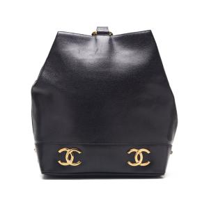 CHANELシャネルトリプルココ ワンショルダーバッグ キャビアスキン 黒（ゴールド金具） ショルダ...