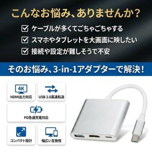 HDMI 変換アダプタ アダプター ハブ Ty...の詳細画像2