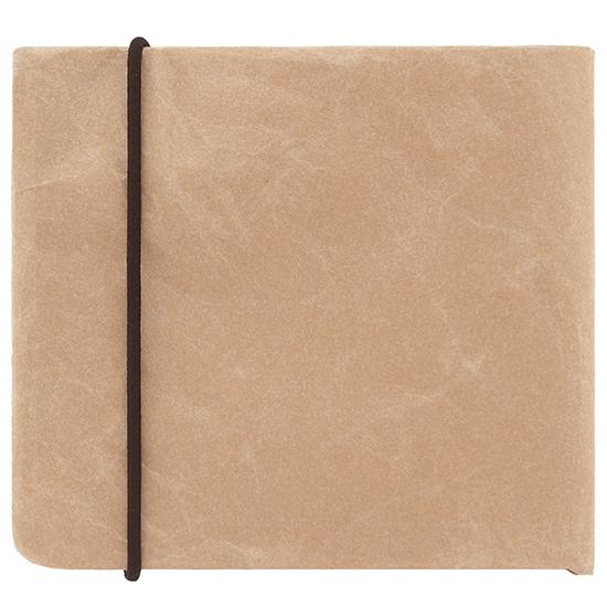 SIWA 紙和 ２つ折り 財布 ブラウン カードポケット付 1個 大直 和紙 防水 薄手 強化和紙 ...