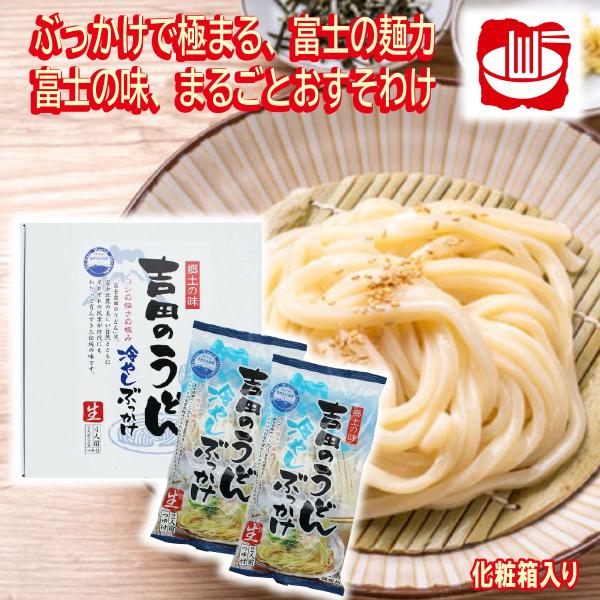 冷やしぶっかけ 吉田のうどん 生麺 2人前 2袋 計4人前 箱入 スープ付 郷土料理 山梨名物 富士...