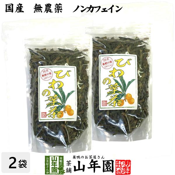 健康茶 国産100% びわ茶 びわの葉茶 100g×2袋セット 無農薬 ノンカフェイン 送料無料