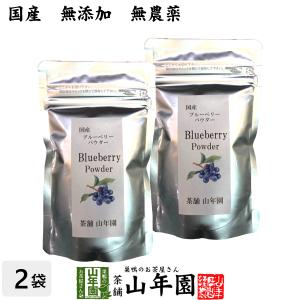 【国産】 ブルーベリー粉末 50g×2袋セット 送料無料｜巣鴨のお茶屋さん山年園