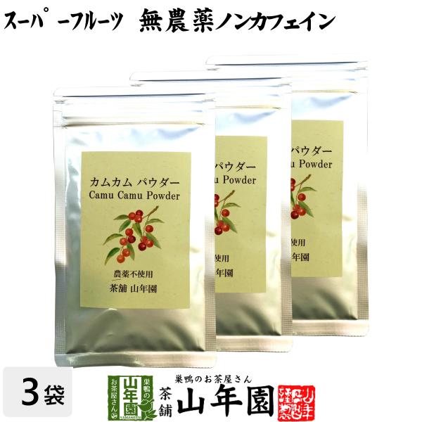 健康食品 無農薬 カムカムパウダー 50g×3袋セット ペルー産 粉末 ノンカフェイン 送料無料