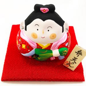 日本製 黄金のおじぎ福助 高さ約9cm（商売繁盛 先客万来 出世開運