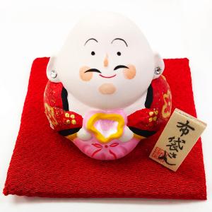 七福神 置物 日本製陶器 常滑焼【うぉっほっほ寿老人(座布団付き)O-277