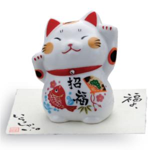 猫 置物 和福猫(招福) 送料無料｜yamaneen