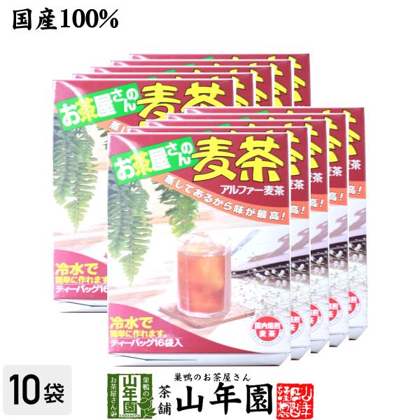 健康茶 むぎ茶 10g×16袋×10箱セット 国産 麦茶 ムギ茶 ミネラル やさしい おいしい 送料...