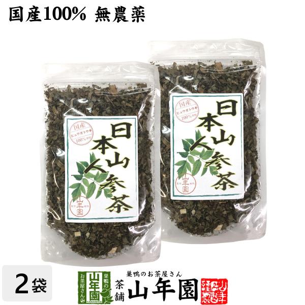 健康茶 国産 無農薬 日本山人参茶(リーフ) 70g×2袋セット 送料無料