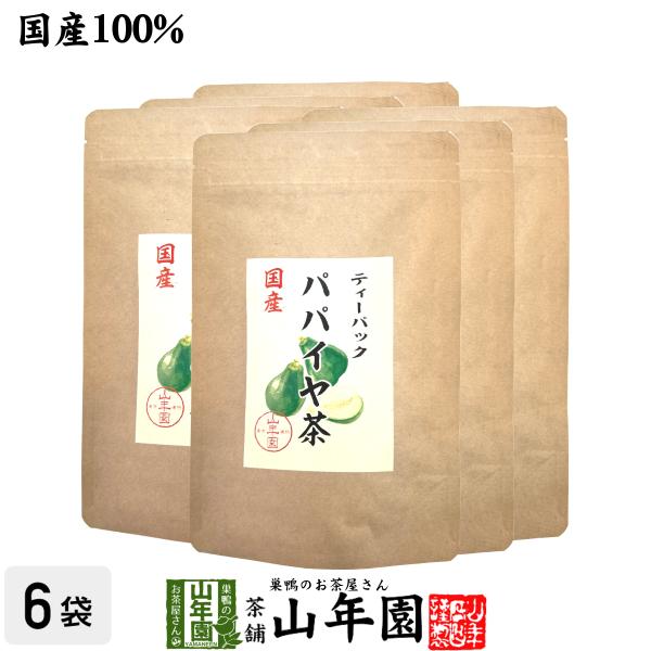国産100% パパイヤ茶 ティーバッグ 宮崎県産 ノンカフェイン 18g（1.5g×12p）×6袋セ...
