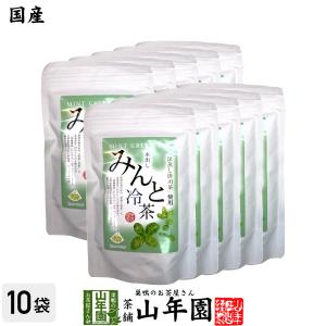 お茶 日本茶【国産】水出しみんと冷茶 40g（4g×10p）×10袋セット 送料無料｜yamaneen