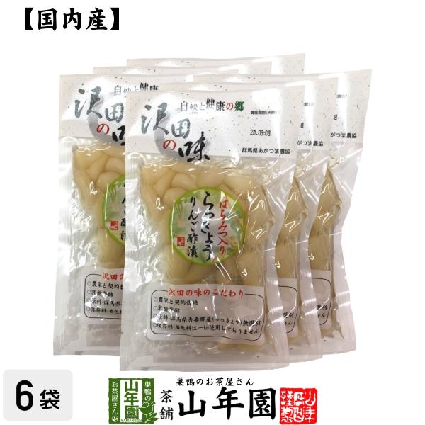 沢田の味 らっきょうりんご 甘酢漬 100g×6袋セット 国産原料使用