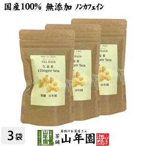 健康茶 国産100% 生姜茶 ジンジャーティー 2g×12パック×3袋セット 国産 送料無料｜yamaneen