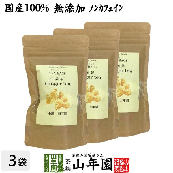 健康茶 国産100% 生姜茶 ジンジャーティー 2g×12パック×3袋セット 国産 送料無料