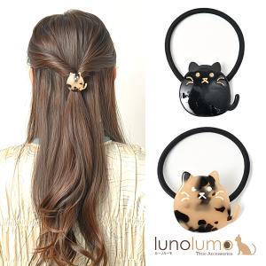 sale品】レジン 猫 アシカ ドライフラワー ヘアゴム No.992 sale品