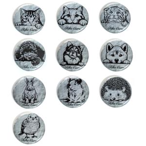 【送料無料】反射材缶バッジの詳細画像1
