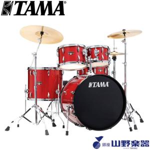 TAMA 22"バスドラムキット シンバル付き 一括セット IMPERIALSTAR IP52H6RC-BRM / バーント・レッド・ミスト｜yamano-gakki