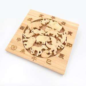 【木のおもちゃ 十二支パズル】名入れ 型はめ ...の詳細画像1