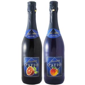 イタリア スパークリングワイン パティオ・フリッツァンテ・ペスカ + パティオ アランチャロッサ 750ml 2本セット / ドネリ