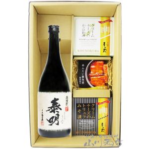お歳暮 2025 ギフト 麦焼酎 おつまみセット 特蒸泰明 とくじょうたいめい 720ml + クリ...