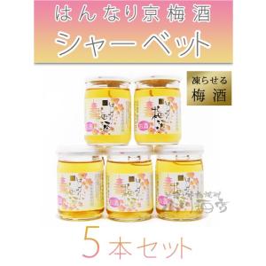 母の日 2024 ギフト　リキュール はんなり京梅酒シャーベット 100ml × 5本セット / 京都府 北川本家｜yamasake