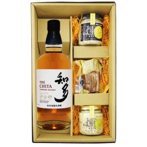 おつまみセット  サントリーウィスキー 知多 700mll + いぶりがっこ3点セット