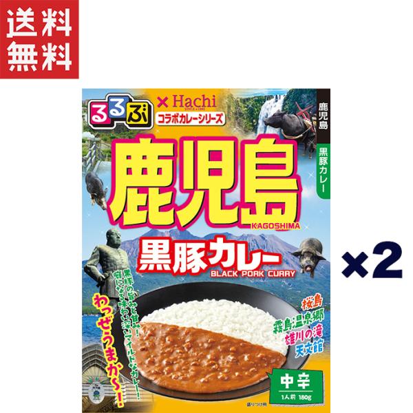 1,000円ポッキリ ハチ食品 るるぶ×Hachiコラボカレーシリーズ 鹿児島 黒豚カレー 中辛(1...