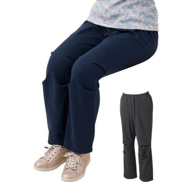 座 ビューティフォー裏起毛ニット パンツM L LL 婦人 裏起毛 シニアファッション 70代 80...