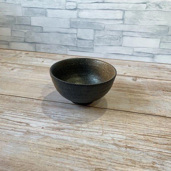 黒備前吹き 11.5cm 茶碗 小 日本製 美濃焼 食器 陶器 うつわ ごはん茶碗 中平 飯碗 備前...
