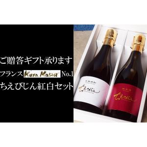 ちえびじん紅白720ml2本セット フランス蔵マスターコンクール最高賞受賞酒 御祝 ギフト 内祝 ご贈答品｜yamashiroya