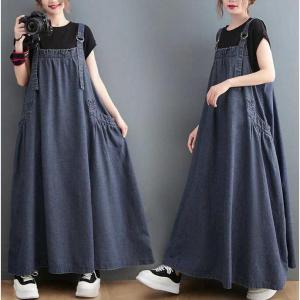 サロペット ワンピース オールインワン レディース デニムワンピース ジャンパースカート デニム 春 夏 秋 ジャンパースカート カジュアル 可愛い｜yamashita-mst