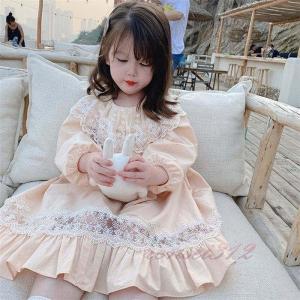 ワンピース キッズ 子供服 女の子 春秋服 長袖 レースワンピース 子供ドレス 子ども服 ベビー服 キッズワンピース 女児｜yamashita-mst
