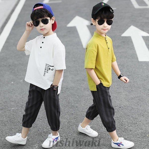 子供服 セットアップ 夏 男の子 ジャージ キッズ 韓国子供服 上下セット 2点セット 半袖 Tシャ...