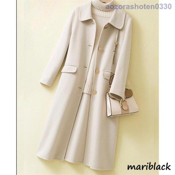 【大特価】カシミヤコート レディース スーパーロングコート コート 冬 通勤 ロング丈 ステンカラー...