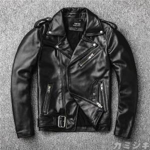 革ジャンレザージャケットメンズバイクライダース羊革ダブルショートスリムタイプ細身ジャケットミリタリーレザーコート｜yamashita-mst